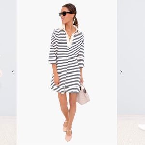 Navy Stripe Ashton Knit Polo Dress
